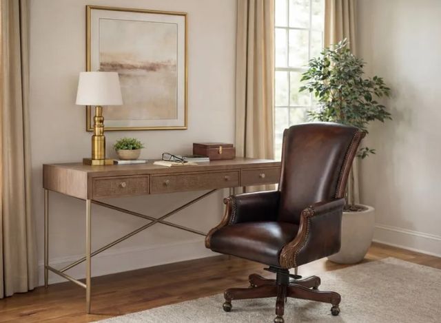 Hooker® Furniture EC Samuel Old World Swivel Tilt Executive Chair-1