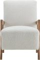 Elements International Enzo White Accent Chair-0