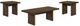Coaster® Decker 3-Piece Walnut Occasional Table Set-0