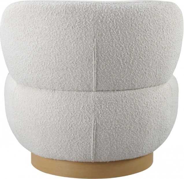 Meridian Furniture Calais Cream/Natural Boucle Fabric Accent Chair-2