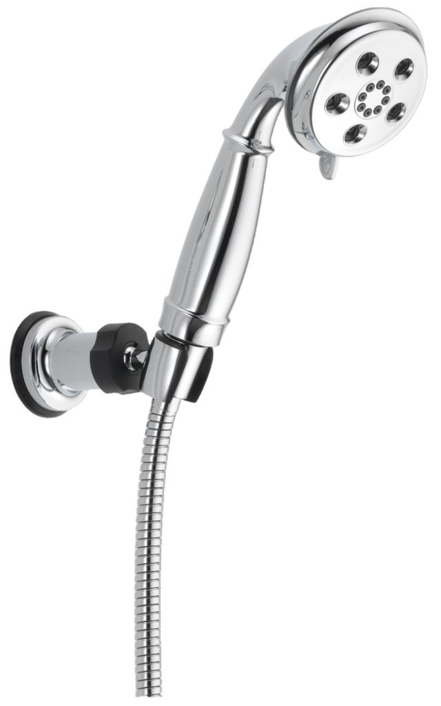 Delta Universal Showering Chrome H2Okinetic® 3-Setting Adjustable Wall Mount Hand Shower-0