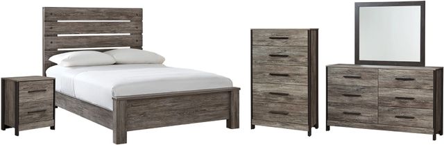 Signature Design by Ashley® Cazenfeld 5-Piece Black/Gray Full Panel Bed Set-0