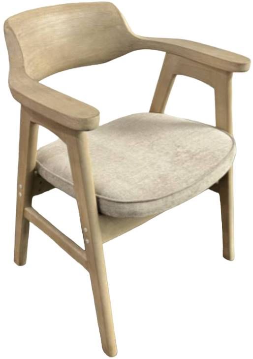 Nest Home Collections Wagner Anew Gray/White Washed Arm Chair-0