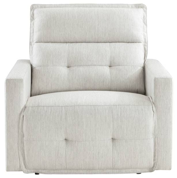 Homelegance® Salida White Power Reclining Chair with Power Headrests-1