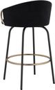 Inspire™ Lavo Black/Aged Gold 26" Counter Stool W/Swivel, Set Of 2-2