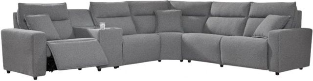 Signature Design by Ashley® Modmax II 6-Piece Pepper/Salt Power Reclining Sectional with Storage Console-0