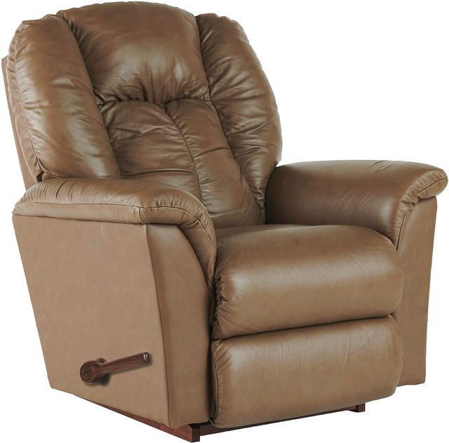 La-Z-Boy® Jasper Fawn Leather Manual Rocking Recliner-0