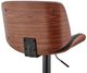 Armen Living Brock Black/Walnut Adjustable Bar Stool-4