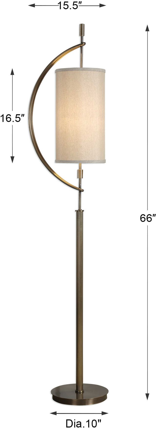 Uttermost® Balaour Antique Brass Floor Lamp-2