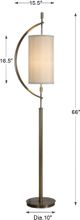 Uttermost® Balaour Antique Brass Floor Lamp-2