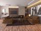 International Furniture Direct Georgia Dark Brown Sofa-2