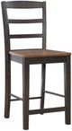 John Thomas Furniture® Dining Essentials Madrid Coal/Hickory Counter Stool-0