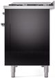 Ilve® Nostalgie II Series 48" Glossy Black Pro Style Dual Fuel Range-4