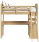 Elements International Ridgemont Natural Youth Loft Bunk Bed with Grain-1