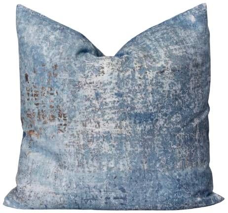 StyleCraft Norman Wyatt Home Distressed Blues 24x24 Throw Pillow-0