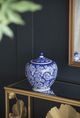 A & B Home Blue/White Ginger Jar-4