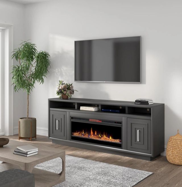 Legends Home Sunset Seal Skin Black 83" Fireplace Console-1