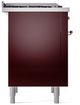 Ilve® Nostalgie II Series 36" Burgundy Pro Style Dual Fuel Range-3