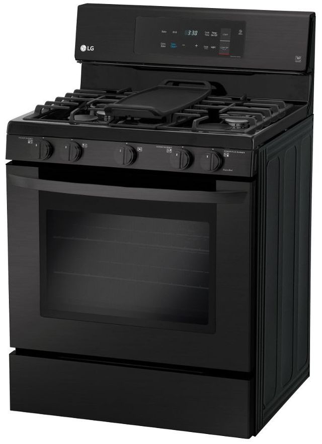 LG 30" Freestanding Single Oven Gas Range-Matte Black Stainless Steel-4