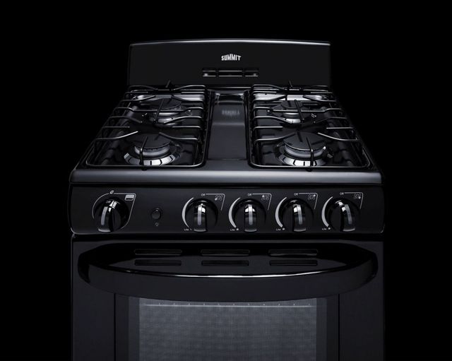 Summit® 24" Black Freestanding Gas Range -3