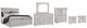 Signature Design by Ashley® Brashland 6-Piece White California King Panel Bed Set-0