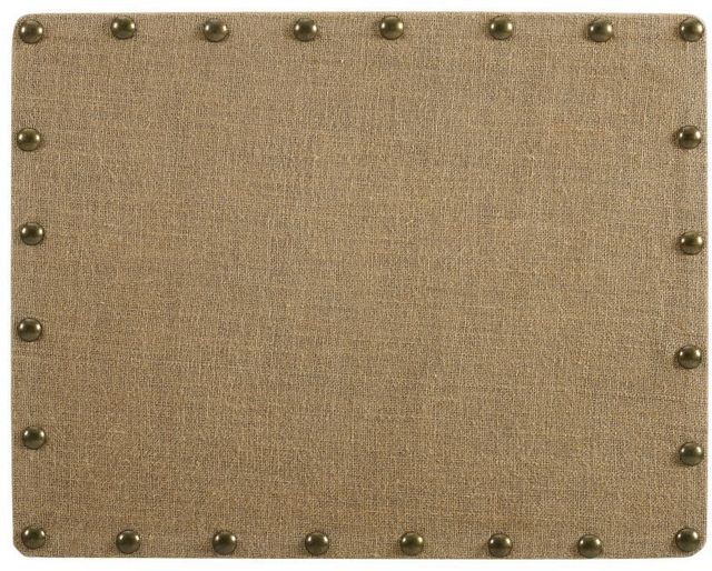 Linon Burlap Brown Corkboard -0