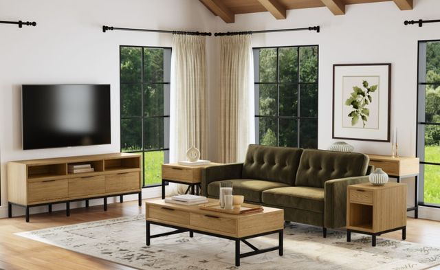 Intercon Newport Natural Oak 70'' TV Console-1