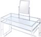 ACME Furniture Carenze II Chrome/White Vanity and Stool Set-2