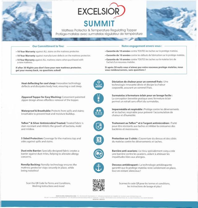 Excelsior® Summit Twin XL Mattress Protector-4