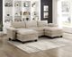 Homelegance® Dublin 5-Piece Taupe Modular Sectional with Ottoman-1