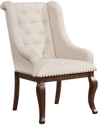 Coaster® Brockway 2-Piece Cream/Antique Java Arm Chairs