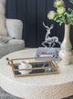 A & B Home Rahim 2-Piece Antique Gold/Clear Decorative Tray Set-1
