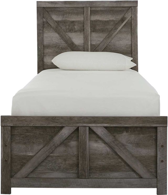 Signature Design by Ashley® Wynnlow Gray Twin Crossbuck Panel Headboard/Footboard-2