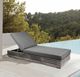 Armen Living Vivid Light Eucalyptus/Light Gray Fabric/Wood Outdoor Chaise Lounge-1