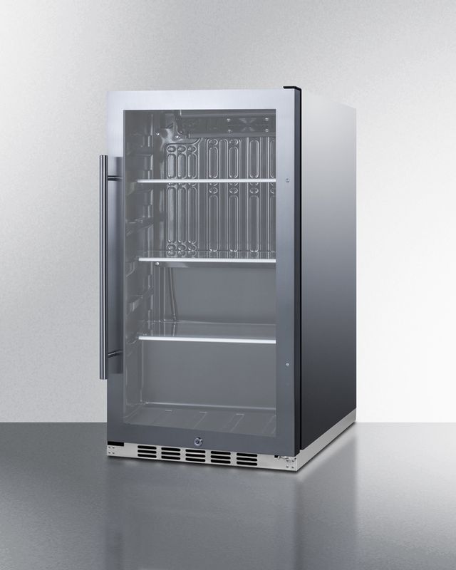Summit® 19" 3.13 Cu. Ft. Stainless Steel Indoor/Outdoor Beverage Cooler-1