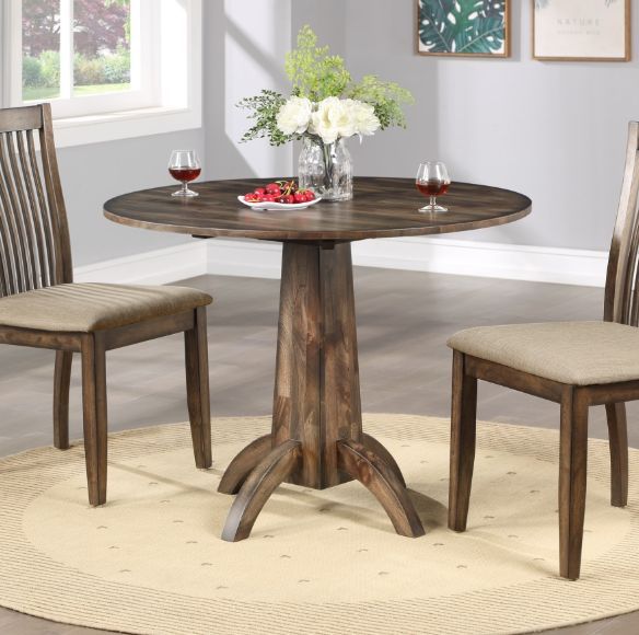 Winners Only® Zoey Beige/Brown Slat Back Dining Side Chair-2