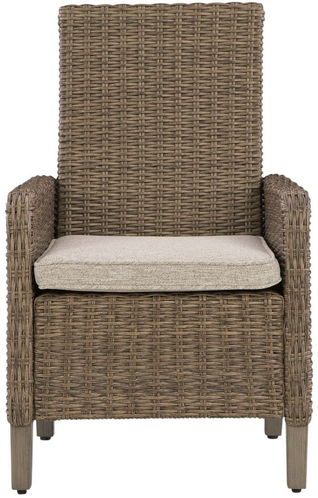 Signature Design by Ashley® Revare Beach 2-Piece Beige Fabric/Resin Wicker Outdoor Arm Chair-3