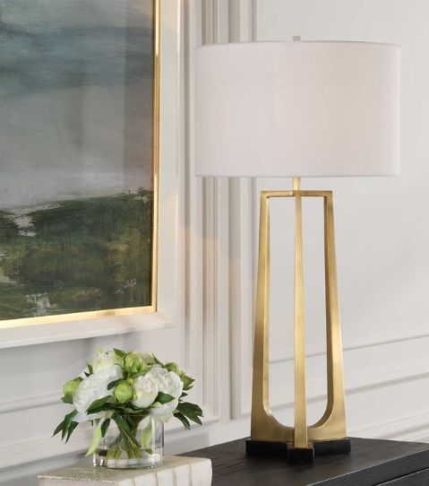 Uttermost® Crossroads Brass Table Lamp-1