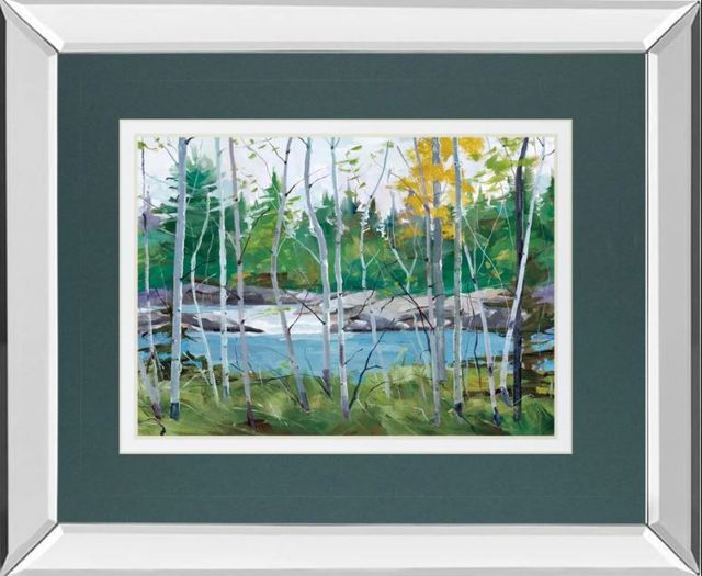 Classy Art Extounge Rapids by Hali Mirror Framed Wall Art-0