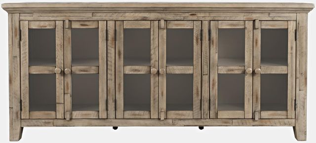 Jofran Inc. Rustic Shores Watch Hill Brown Gray 6-Door Low Accent Cabinet-2
