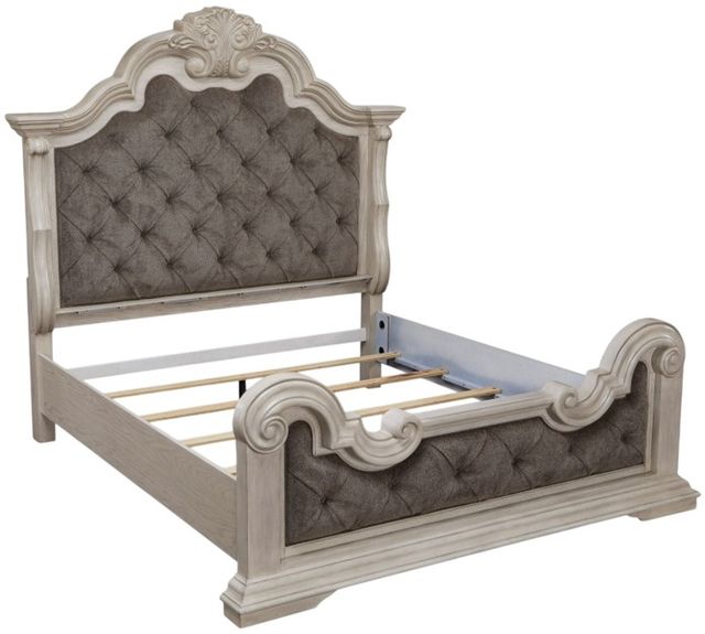Signature Design by Ashley® Andonhall Antique White/Gray King Upholstered Panel Bed-0