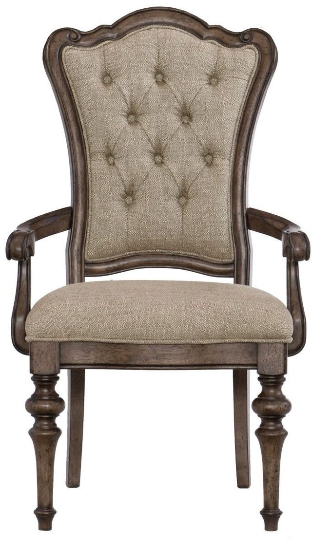 Mazin Furniture Heath Court Brown Arm Dining Chair-1