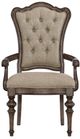 Mazin Furniture Heath Court Brown Arm Dining Chair-1