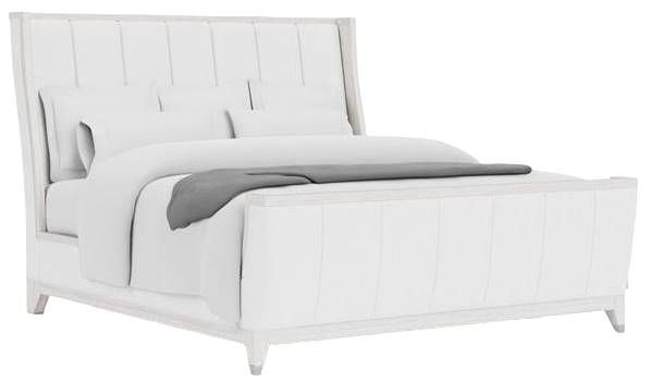 Riverside Furniture Hepburn Platinum Drift Queen Upholstered Panel Bed-0