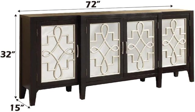 ACME Furniture Kacia Antique Black/White Console Cabinet-2