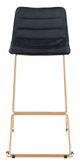 Zuo® Adele Black and Gold Bar Chair-2