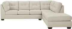 Benchcraft® Falkirk 2-Piece Parchment Right-Arm Facing Sectional and Chaise