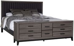 Global Furniture USA Laura Faux Marble/Grey Queen Bed