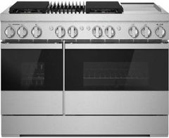 JennAir® NOIR™ 48" Stainless Steel Freestanding Dual Fuel Range