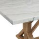 Elements International Lakeview White Dining Table with Natural Base-3